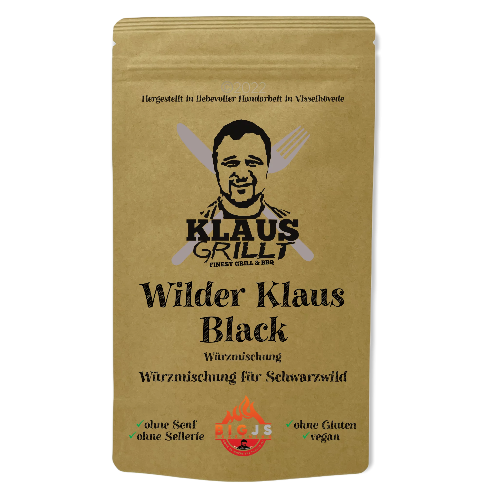 Klaus grillt Wilder Klaus Black 150g Beutel