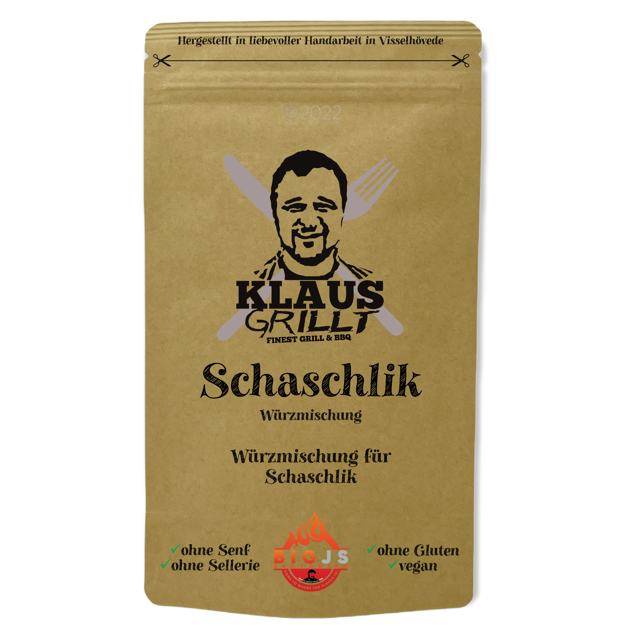 Klaus grillt Schaschlik Würzmischung 250g Beutel