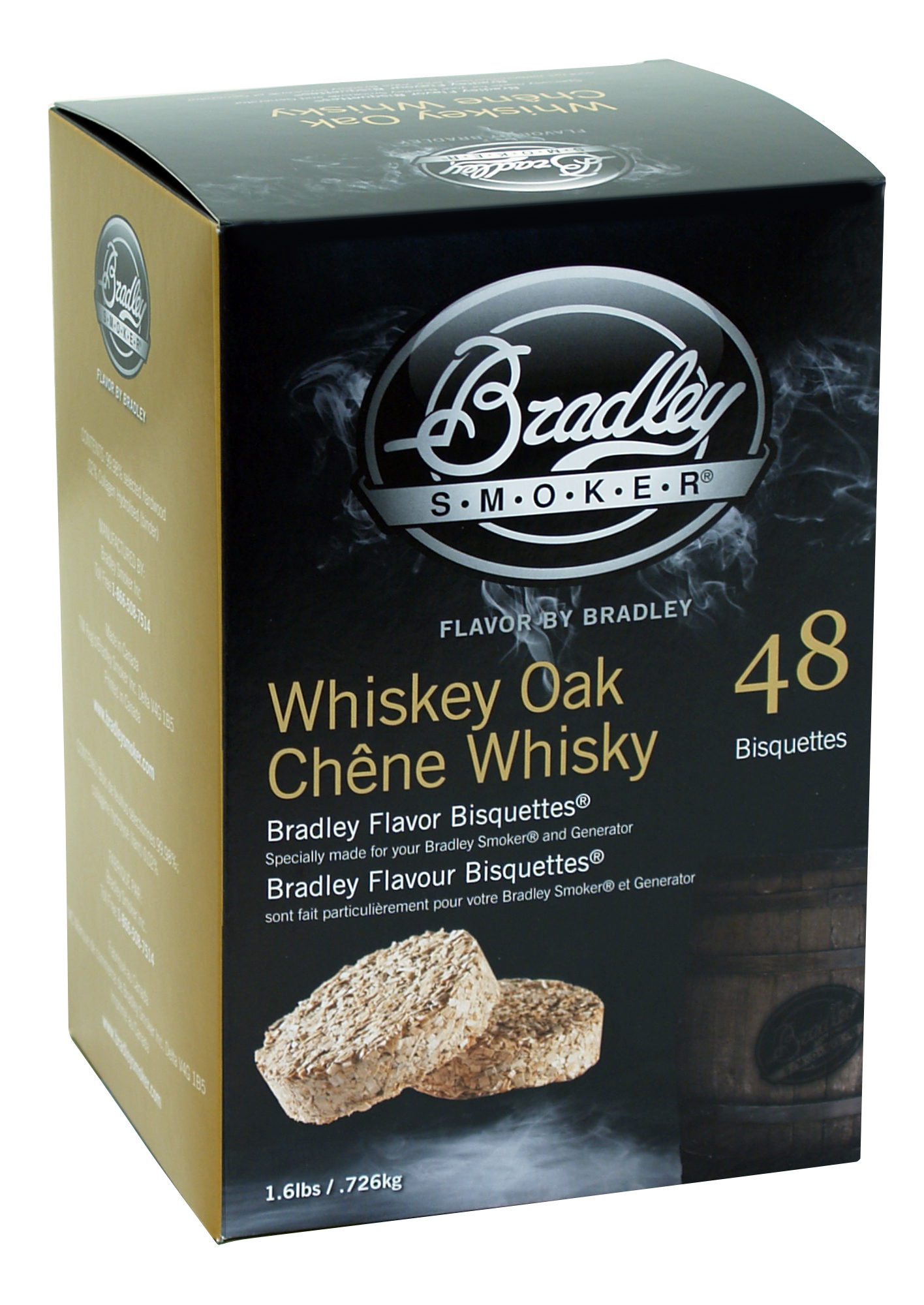 Bradley Smoker Whiskey Eiche-Aromabisquetten (48 Stück)