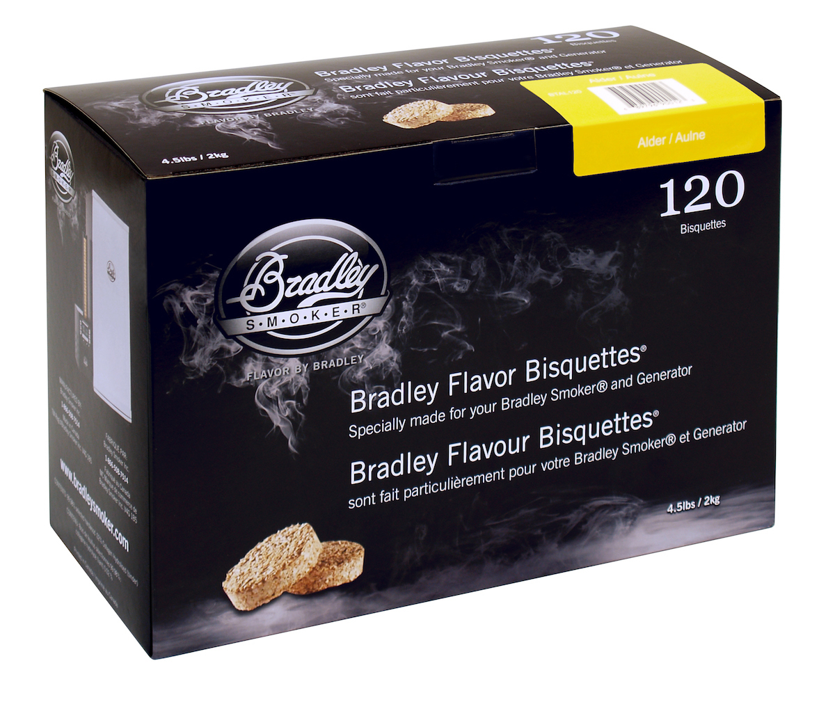 Bradley Smoker Erle-Aromabisquetten (120 Stück)
