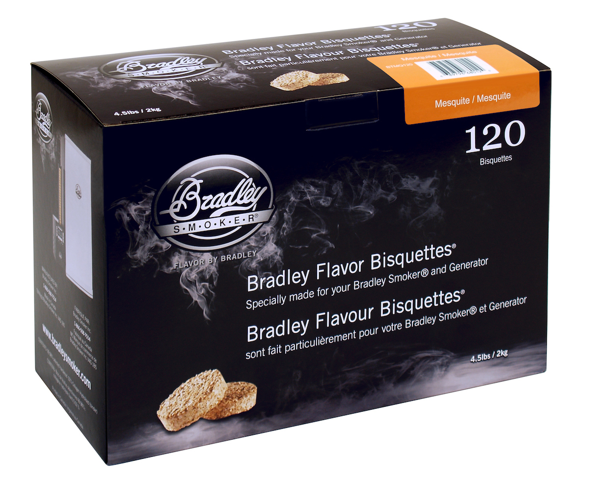 Bradley Smoker Mesquite-Aromabisquetten (120 Stück)